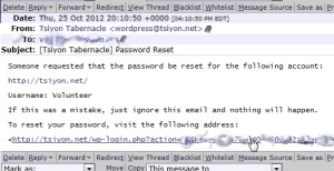 Password Reset Email