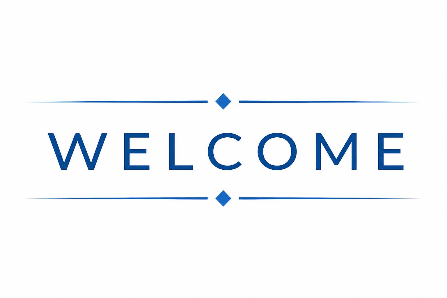 simple graphic stylishly displaying the word Welcome